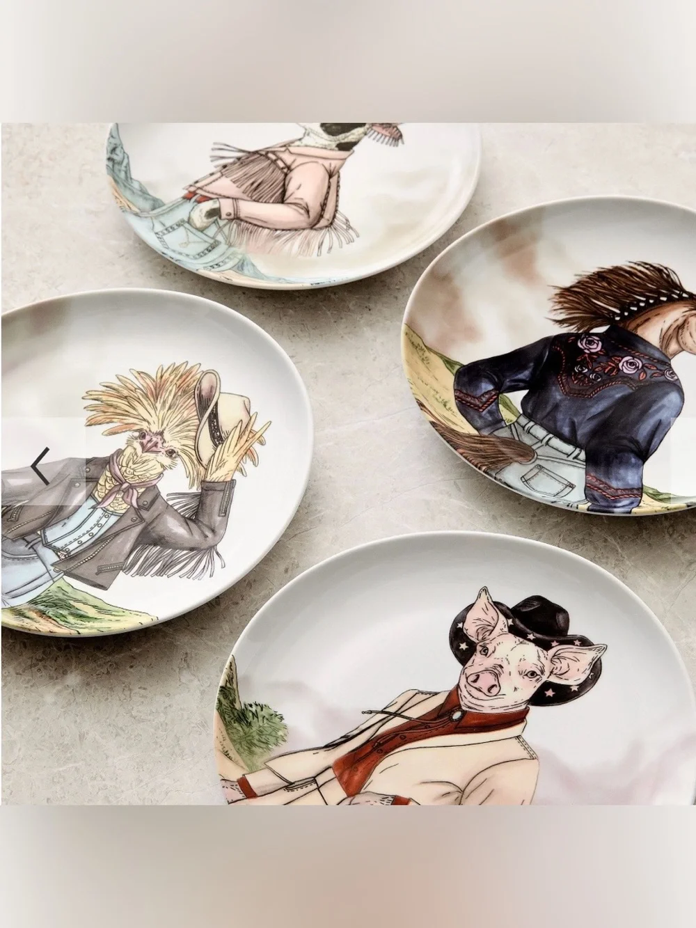 dapper animal west elm western chicken plate